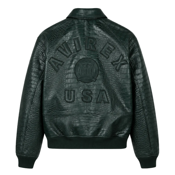 Men's Croc Avirex Icon Leather Jacket 2026