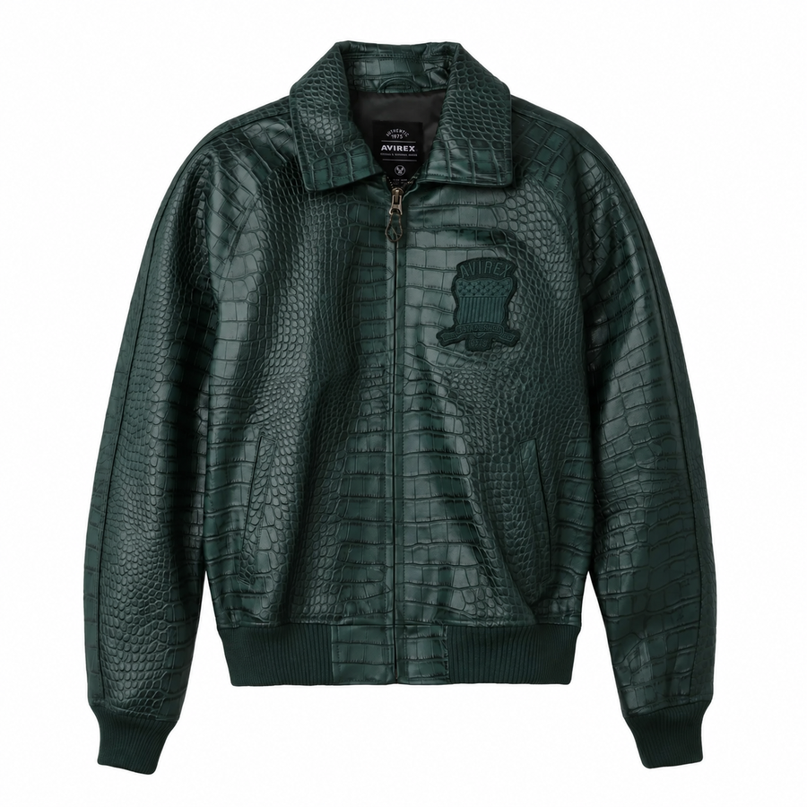 Men's Croc Avirex Icon Leather Jacket 2026