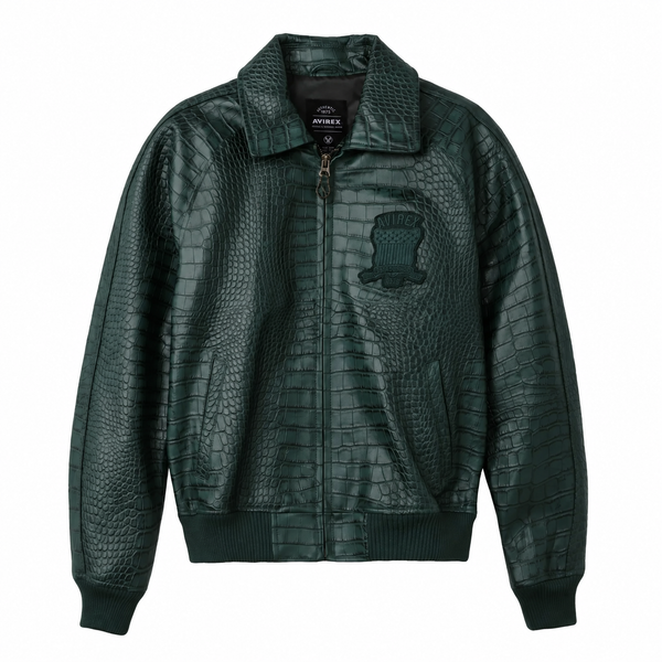 Men's Croc Avirex Icon Leather Jacket 2026