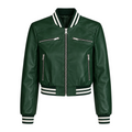 Cropped Leather Baseball