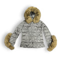 Faux Leather Bubble with Faux Fur Lining on Wrists