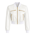 Cropped Leather Baseball