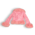 Faux Leather Jacket with Faux Fur Outline