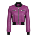 Cropped Leather Baseball