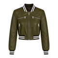 Cropped Leather Baseball