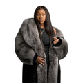 Full Skin Mink Trench Coat with Fox Fur