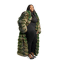4 in 1 Fox Fur Coat With Removable Hood, Sleeves and Body