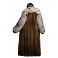 Full Skin Mink Trench Coat with Fox Fur