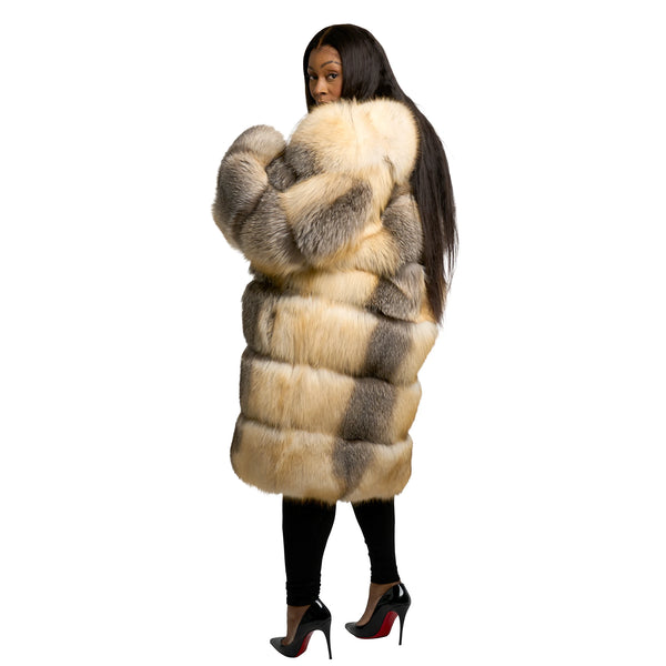 3/4 Fox Fur with Shawl Collar