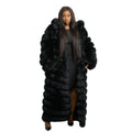 4 in 1 Fox Fur Coat With Removable Hood, Sleeves and Body