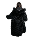 4 in 1 Fox Fur Coat With Removable Hood, Sleeves and Body