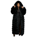 4 in 1 Fox Fur Coat With Removable Hood, Sleeves and Body