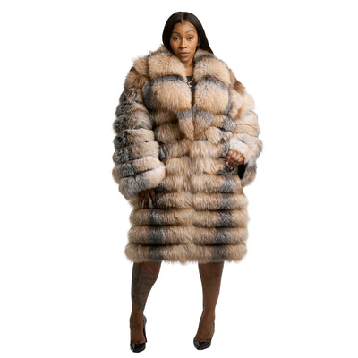 3/4 Panel Fox Fur with Collar