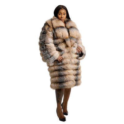 3/4 Panel Fox Fur with Collar