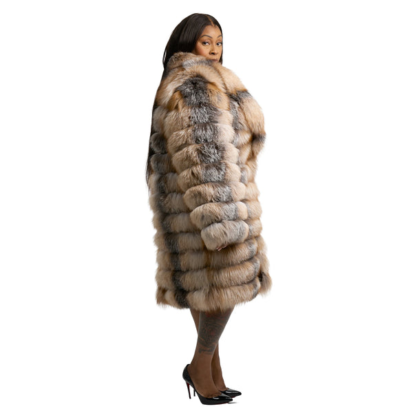 3/4 Panel Fox Fur with Collar