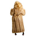 Hooded Fox Fur Trench Jacket