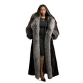 Full Skin Mink Trench Coat with Fox Fur