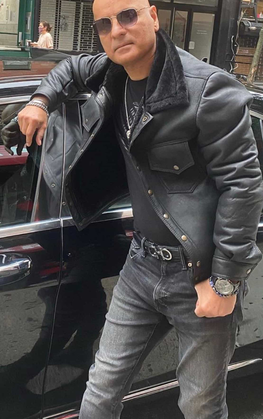 Shearling Denim Style Jacket