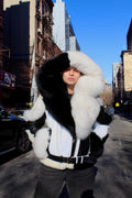 Women's Biker Shearling with Fox Collar