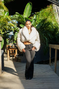 Full Skin Cropped Fox Bolero with Full Collar