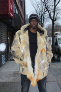 Golden Island Fox Face Vest with Hood