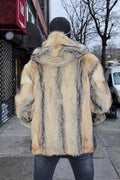 Golden Island Fox Face Vest with Hood