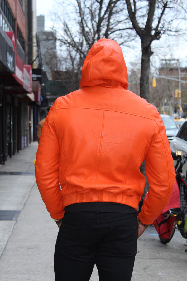 Leather Hoodie