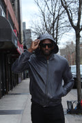 Leather Hoodie
