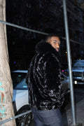 Men's Mink Bomber with Fox Collar