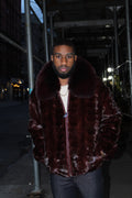 Men's Mink Bomber with Fox Collar