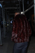 Men's Mink Bomber with Fox Collar