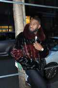 Men's Mink Bomber with Fox Collar
