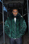 Men's Mink Bomber with Fox Collar