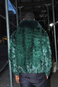 Men's Mink Bomber with Fox Collar