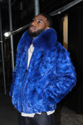 Men's Mink Bomber with Fox Collar