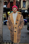 Brown Marble Carcoat Shearling