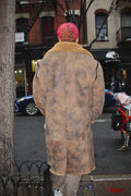 Brown Marble Carcoat Shearling