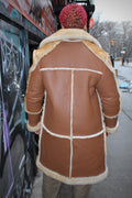 Tan Shearling with Collar and Pockets