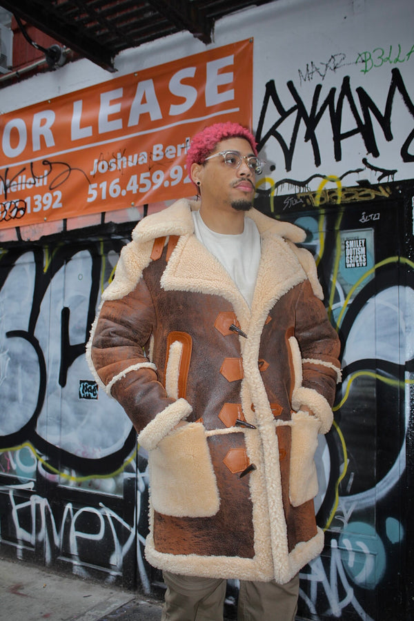 Rustic Brown Carcoat Shearling