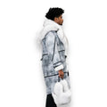 Grey Stonewash Shearling with White Fox