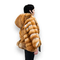Natural Red Fox Poncho