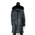 Black Shearling with Hood and Hooks