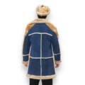 Blue Oversized Shearling with Pockets