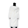 White Fox Trench Coat with Hood