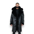 Black Shearling with Hood and Hooks