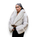 Full Skin Cropped Fox Bolero with Full Collar