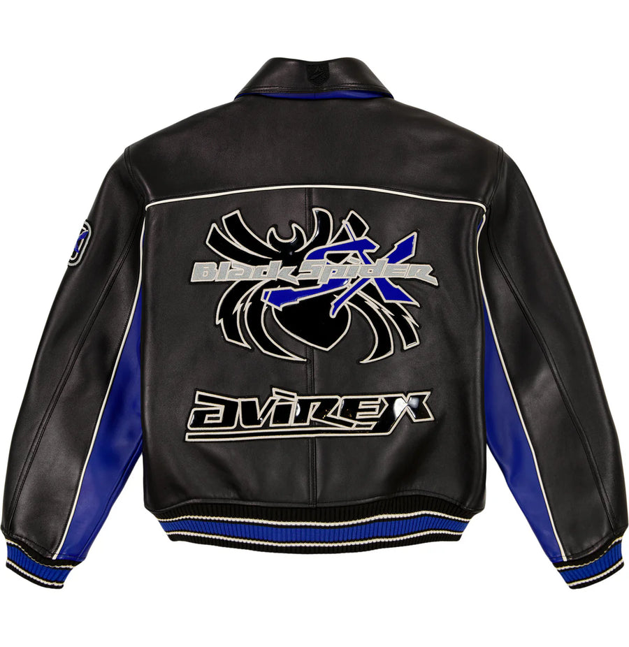 Avirex Black Spider Racer Jacket