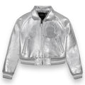 Cropped Metallic Icon Jacket