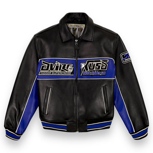 Avirex Black Spider Racer Jacket