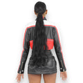 Cropped Leather Moto Jacket